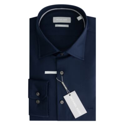 Michael Kors 2Ply Stretch Twill Shirt Navy