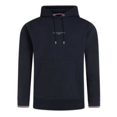 Tommy Hilfiger Logo Tipped Hoodie Navy