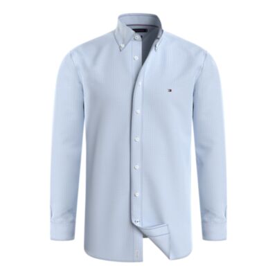Tommy Hilfiger Soft Flex Gingham Shirt Blue
