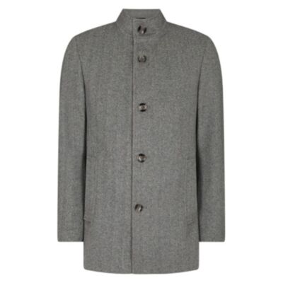 Remus Uomo Jonah Overcoat In Grey