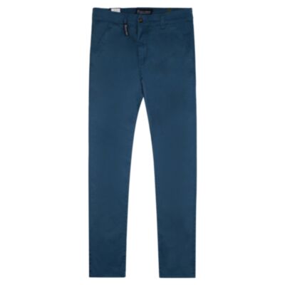 Enzo Slim Stretch Chino In Steel Blue