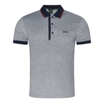 Boss Paule 4 Tipped Polo Dark Blue