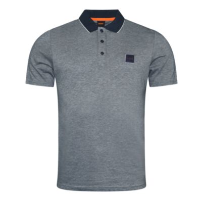 Boss PeOxford Tipped Polo Dark Blue