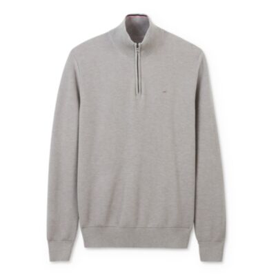 Eden Park Honey Cam Half Zip In Grey