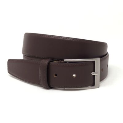 Lindenmann Leather Belt in Dark Brown