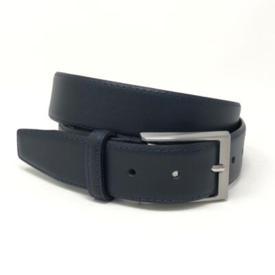 Lindenmann Leather Belt in Navy