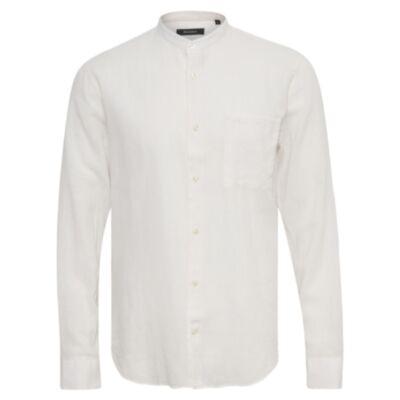 Matinique Linen Grandad Shirt In Broken