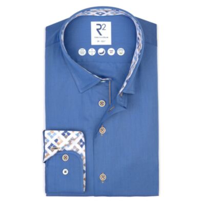 R2 Amsterdam Fine Twill Shirt In Cobalt