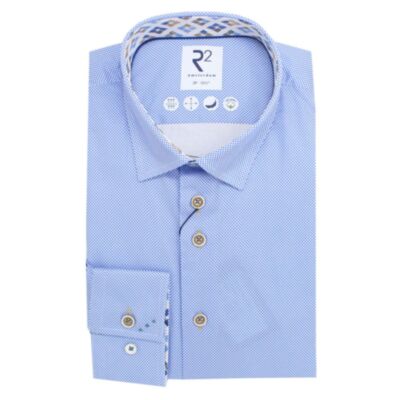 R2 Amsterdam Fine Twill Shirt Cobalt Blu