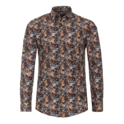 Venti Modern Fit City Shirt In Floral Pr
