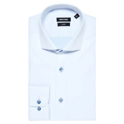 Remus Uomo Frank Tapered Shirt In Blue