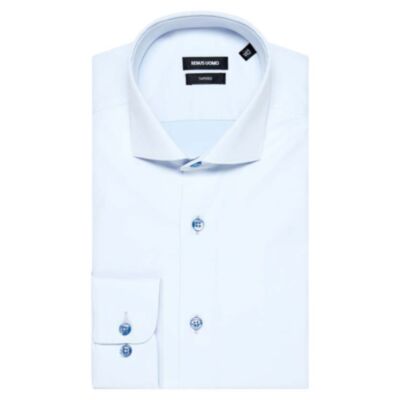 Remus Uomo Frank Tapered Shirt In Blue