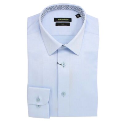 Remus Uomo Ashton Slim Pattern Shirt Blue