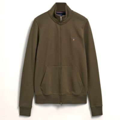 Gant Original Full Zip Cardigan Green