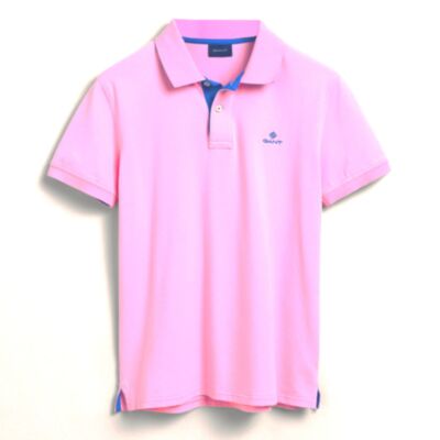 Gant Contrast Collar SS Rugger Bright Pi