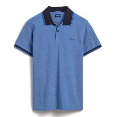 Gant 4-Col Oxford SS Pique Polo Day Blue