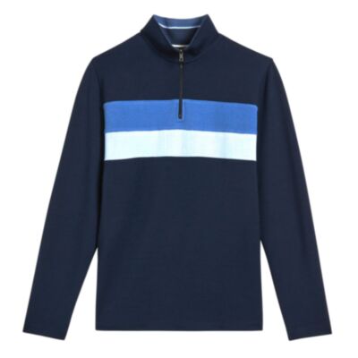Ted Baker Veller Half Zip Stripe Sweat N