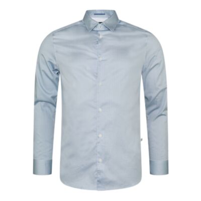 Ted Baker Wanson Herringbone Shirt Blue