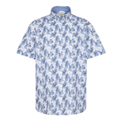 Bugatti Casual SS Printed Shirt Blue