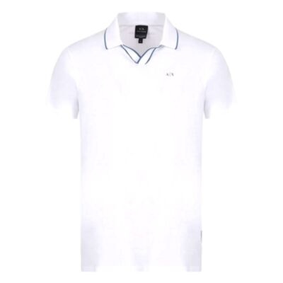 Armani Exchange Tipped Polo Shirt White