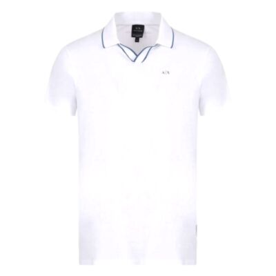 Armani Exchange Tipped Polo Shirt White