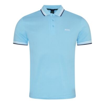 Boss Paddy Polo Shirt In Pastel Blue