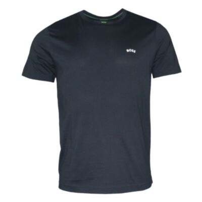 Boss Tee Curved T-Shirt Dark Blue
