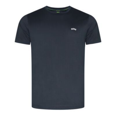 Boss Tee Curved T-Shirt Dark Blue