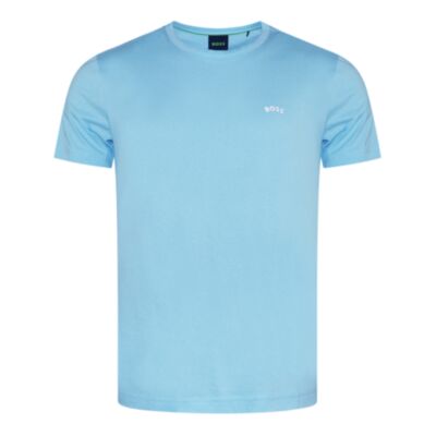 Boss Tee Curved T-Shirt Pastel Blue