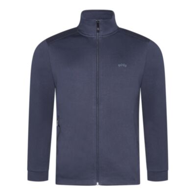 Boss Skaz Curved Logo Full zip Dark Blue
