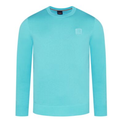 Boss Kanovano Knitted Sweat Open Blue