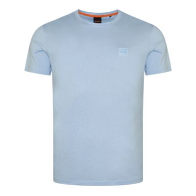 Boss Tales Square Logo T-Shirt Open Blue