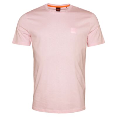 Boss Tales Square Logo T-Shirt Open Pink