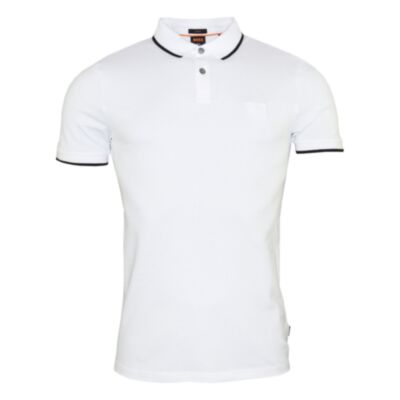 Boss Passertip Tipped Collar Polo White