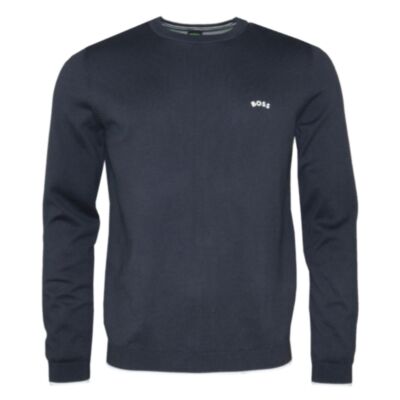 Boss Rallo Logo Sweater Dark Blue