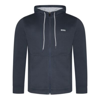 Boss Saggy Full Zip Hoodie Dark Blue