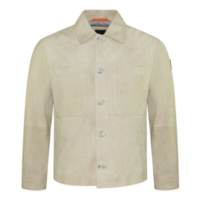 Boss Jaked Goat LeatherOvershirt Light B