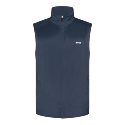 Boss V Axis Small Logo Gilet Dark Blue