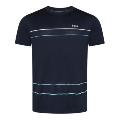 Boss Tee 11 Lined T-Shirt Dark Blue