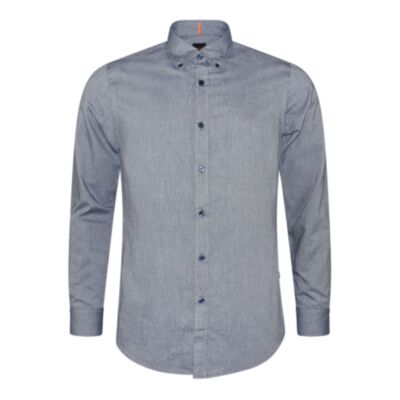 Boss Rickert Cotton LS Shirt Navy