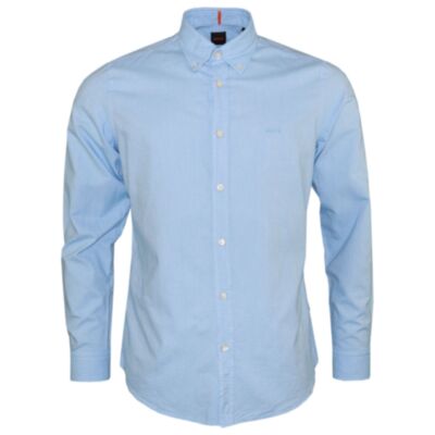 Boss Rickert Cotton LS Shirt Open Blue
