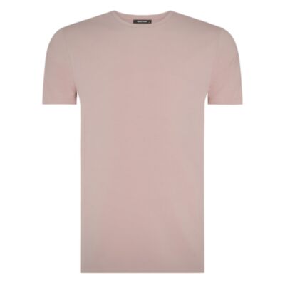 Remus Uomo Plain Tee In Mauve Pink