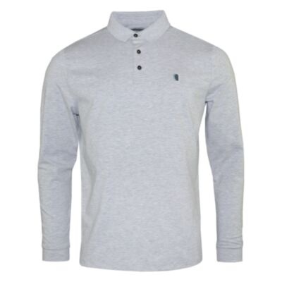 Remus Uomo LS Polo Shirt In Grey