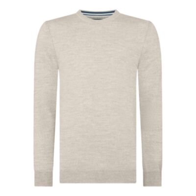 Remus Uomo LS Nk Sweater Oatmeal
