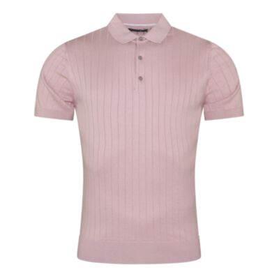 Remus Uomo SS Knitted Polo Light Pink