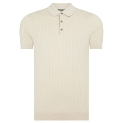 Remus Uomo SS Knitted Polo Stone