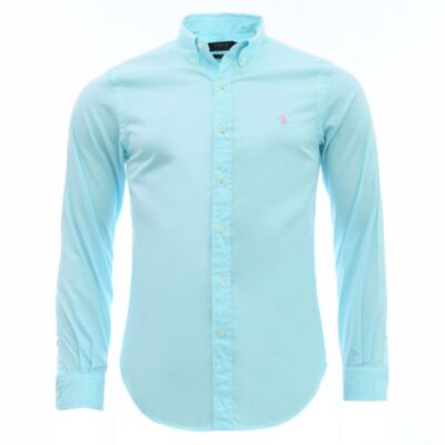 Ralph Lauren LS Sport Shirt In Aqua