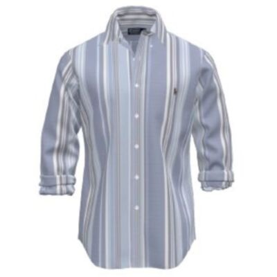 Ralph Lauren LS Striped Oxford Shirt Blu