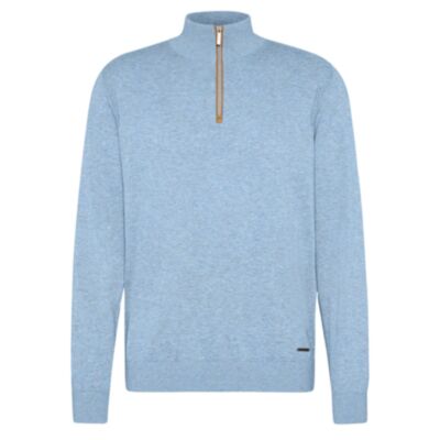 Bugatti Troyer Half Zip Sweat Light Blue