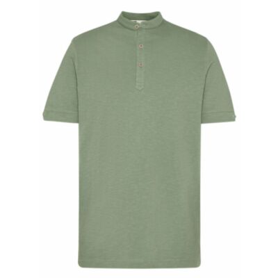 Bugatti Grandad Collar Polo Moss